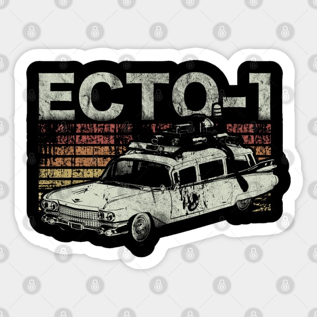 Retro Ecto 1 Sticker by FanFreak